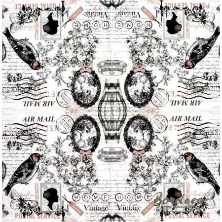 Serwetka do decoupage firmy NOUVEAU styl vintage 33x33cm