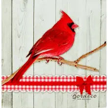 Serwetka do decoupage czerwony ptak kardynał 33x33 Ambiente Unikat