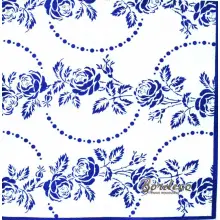 datkowa nazwa:  Serwetka do decoupage niebieskie różyczki 33x33 GREENGATE Unikat