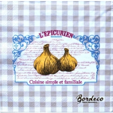 Serwetka do decoupage marchewka i czosnek 33x33 Actuel Unikat