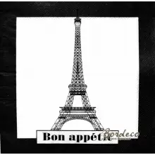Serwetka do decoupage wieża Eiffla 33x33 Actuel Unikat
