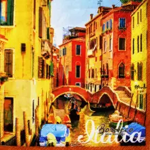Serwetka decoupage Wenecja, Włochy 33x33 AHA Unikat