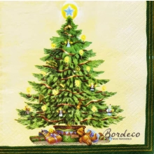 Serwetka do decoupage choinka z prezentami 33x33 AHA Unikat !!! OSTATNIA SZTUKA !!!
