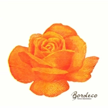 Serwetka do decoupage kwiat pomarańczowej róży 33x33 AHA Unikat