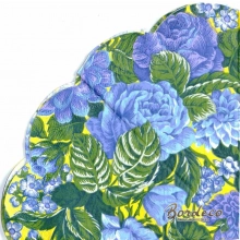 Serwetka do decoupage niebieskie kwiaty 33x33 AHA Unikat
