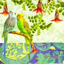 Serwetka do decoupage papugi faliste 33x33 AHA Unikat
