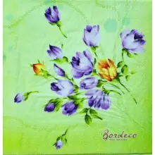Serwetka do decoupage fioletowe kwiaty 33x33 ALIBABA Unikat
