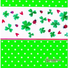 Serwetka do decoupage biedronki, koniczyna i serduszka 33x33 ALIBABA Unikat