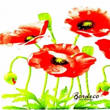 Serwetka do decoupage łąka maków 33x33 ALIBABA Unikat