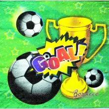 Serwetka do decoupage piłka nożna i puchar 33x33 ARPEX Unikat