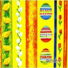 Serwetka do decoupage wielkanocne szlaczki 33x33 Atelier Unikat