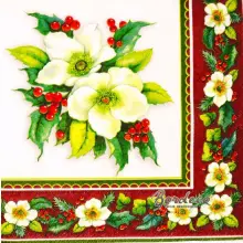 Serwetka do decoupage ciemiernik kompozycja 33x33 Ambiente Unikat