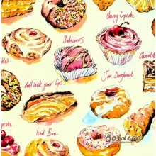 Serwetka do decoupage ciastka, babeczki, donuty 33x33 Ambiente Unikat