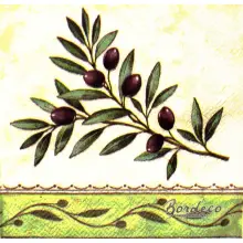 Serwetka do decoupage gałązka oliwki 33x33 Ambiente Unikat