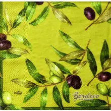 Serwetka do decoupage gałązki oliwek 33x33 Ambiente Unikat