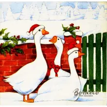 Serwetka do decoupage gąski w czapkach 33x33 Ambiente Unikat