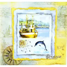 Serwetka do decoupage symbole marynistyczne 33x33 Ambiente Unikat