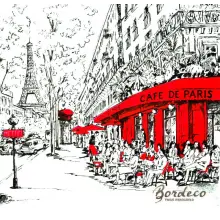 Serwetka do decoupage paryska uliczka 33x33 Ambiente Unikat