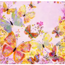 Serwetka do decoupage malowane motylki 25x25 AMBIENTE Unikat