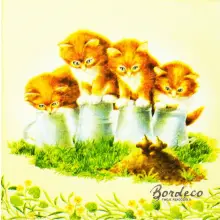 Serwetka do decoupage rude kotki 25x25 Ambiente Unikat
