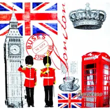Serwetka do decoupage Anglia, Londyn 33x33 Ambiente Unikat