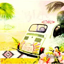 Serwetka do decoupage wakacje Ibiza 33x33 Ambiente Unikat