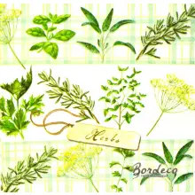 Serwetka do decoupage zioła mix 33x33 Ambiente Unikat