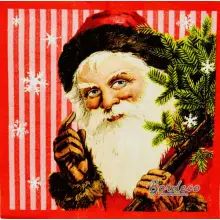 Serwetka do decoupage Mikołaj 33x33 Atelier Unikat