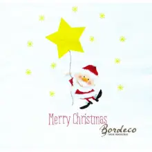 Serwetka do decoupage Mikołaj z gwiazdą 33x33 Atelier Unikat