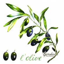 Serwetka do decoupage czarne oliwki 25x25 Atelier Unikat