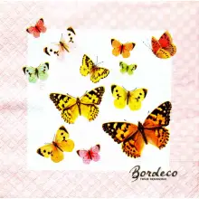 Serwetka do decoupage kolorowe motyle 33x33 Atelier Unikat