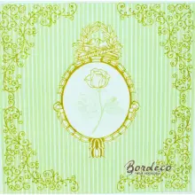 Serwetka do decoupage medalion z różą w dawnym stylu 33x33 Atelier Unikat