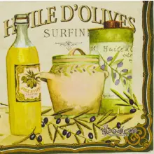 Serwetka do decoupage oliwa w naczyniach 33x33 Atelier Unikat