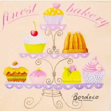 Serwetka do decoupage patera z babeczkami 33x33 Atelier Unikat