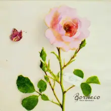 Serwetka do decoupage różowa róża 33x33 Atelier Unikat