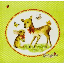 Serwetka do decoupage sarenka i zajączek 33x33 Atelier Unikat