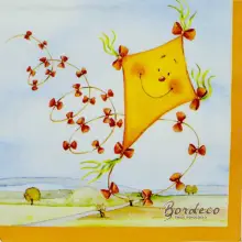 Serwetka do decoupage wesoły latawiec 33x33 Atelier Unikat