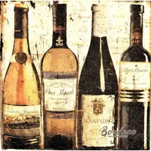 Serwetka do decoupage butelki wina 25x25 COLOURFULL Unikat