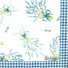 Serwetka do decoupage drobne bukiety lawendy 33x33 CLAYRE@EEF Unikat