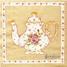 Serwetka do decoupage haftowane filiżanki i dzbanek 33x33 CLAYRE@EEF Unikat