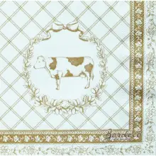 Serwetka do decoupage łaciata krowa  33x33 CLAYRE@EEF Unikat