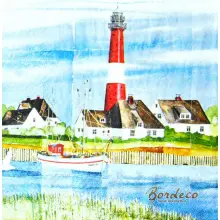 Serwetka do decoupage nadmorska wioska 33x33 DOMEX Unikat