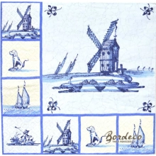 Serwetka do decoupage dawna Holandia 33x33 DUNI Unikat