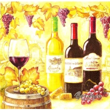 Serwetka do decoupage degustacja wina 33x33 DUNI Unikat