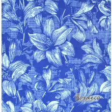 Serwetka do decoupage niebieskie lilie 33x33 DUNI. Unikat