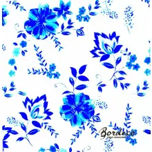 Serwetka do decoupage malowane niebieskie kwiaty 33x33 DUNI. Unikat