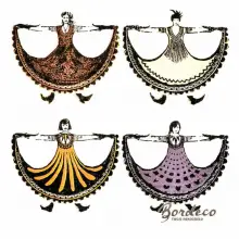 Serwetka do decoupage orientalne tancerki  24x24 DUNI. Unikat