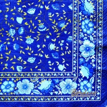 Serwetka do decoupage tapeta w niebieskie kwiaty 33x33 DUNI