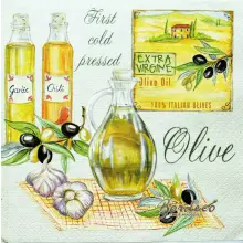 Serwetka do decoupage oliwa i oliwki 33x33 DAISY Unikat