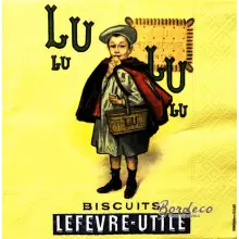 Serwetka do decoupage herbatniki Lu Lu 33x33 EDITIONS CLOUET Unikat